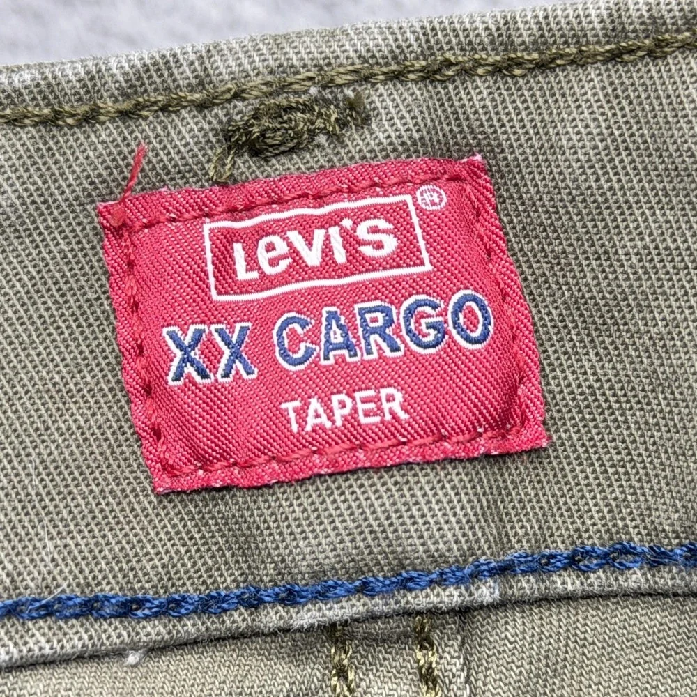 Levi's Pants‎ Mens Measured 34x30 Green Cargo Relaxed Fit Canvas Workwear